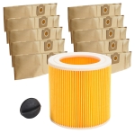 Zestaw akcesoriów worki filtry powietrza do odkurzacza Karcher WD3 200 MV3 SE4001 SE4002