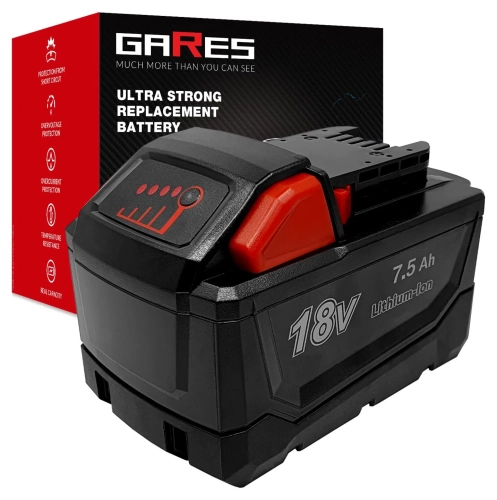 Gares Akumulator Bateria do Milwaukee M18 B5 HB5 B6 B8 4932464260 BDD-202C BLPD-502C BLDD-502C FPD-0 18V 7,5A