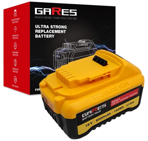 Gares Akumulator Bateria do elektronarzędzi Dewalt XR DCB180 DCB181 DCB182 DCB183 DCB200 DCB201 18V 8Ah