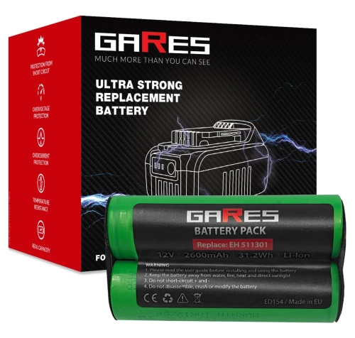 Wkład Akumulator Bateria Gares do Einhell 511301 12V 2,6Ah.webp