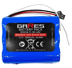 Bateria Akumulator Gares do Dronów Pakiet 3S2P 11,1V 5,8Ah 5800mAh
