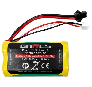 Gares Akumulator Bateria do auta RC Absima Hurricane Storm Thunder SM 2Pin 7,4V  2600mAh 2,6Ah