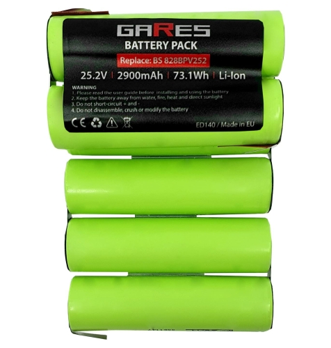 Gares Akumulator Bateria do Bosch 828BPV252 Flexxo BBH3ZOO25 BCH3P255 25,2V 2900mAh 2,9Ah
