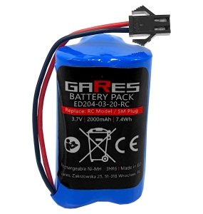 Gares Akumulator Bateria do modeli zdalnie sterowanych RC Traktora DE wywrotki Volvo 3,7V  2000mAh 2Ah