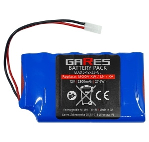Gares Bateria Akumulator do bram przesuwnych Moovo XW LN XA 12V 2300mAh 2,3Ah