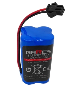 Gares Akumulator Bateria do modeli zdalnie sterowanych RC Traktora DE wywrotki Volvo 4,8V 1200mAh 1,2Ah
