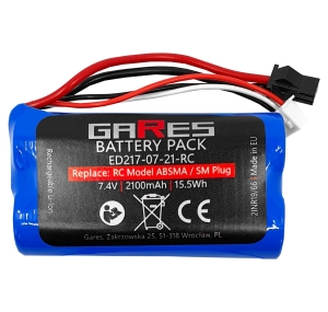 Gares Akumulator Bateria do auta RC Absima Hurricane Storm Thunder SM 2Pin 7,4V 2100mAh 2,1Ah