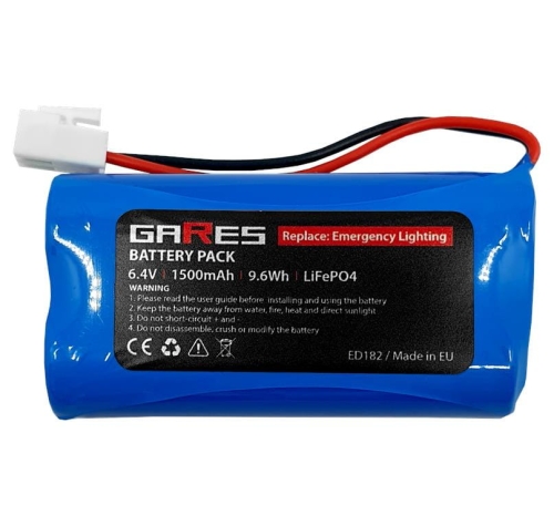 Gares Bateria Akumulator do Oświetleń Lampy awaryjnej 6,4V 1500mAh 1,5Ah LiFePO4