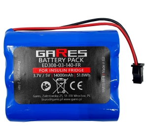 Bateria Akumulator Gares do lodówki na leki insuline 3,7V 14Ah