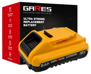 Akumulator Gares 18V 5Ah 5S1P-21700 DCB180 DCB181 DCB182 XR do DeWalt DCD776 DCF899P2 DCD796P2 DCF885