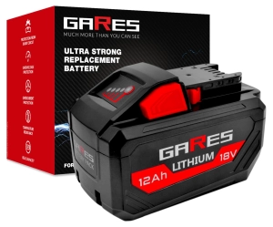 Akumulator Gares 18V 12Ah M18 C18B LI18 M18B2 M18B4 M18B5 M18B6 do Milwaukee 4932464260 BDD-202C BLPD-502C BLDD-502C FPD-0 BPD-202C