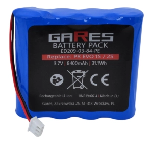 Bateria Akumulator Gares do radia Pure EVOKE Verona Sensia Pure One Flow 3,7V 8,4Ah