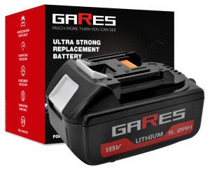 Akumulator Gares 18V 5,2Ah do Makita BL1850B DUP361Z BL1850 DTW700Z DUC254Z  DUC306ZB DUC355Z BL1815 DMR108 BL1830 DUC353Z