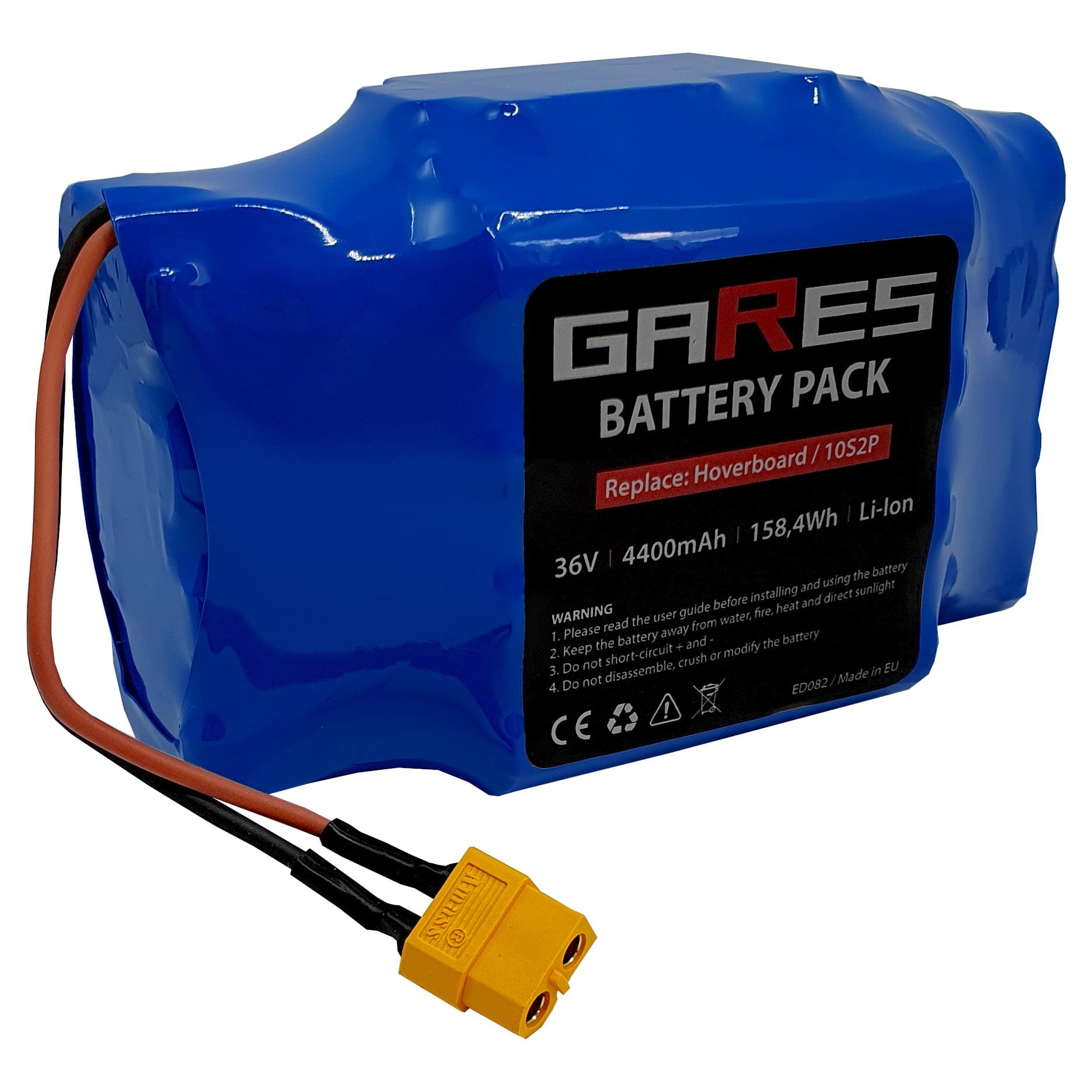 Batterie Remplacement Hoverboard 36V 4.4Ah - Li-ion, Avec BMS, Prise XT60, Pour Trottinette électrique